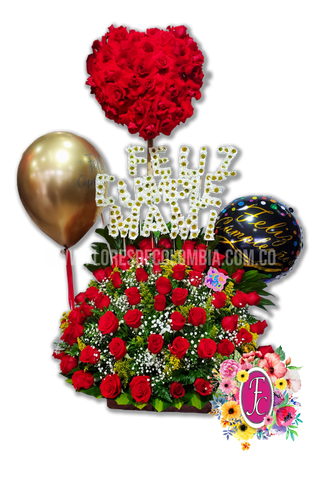 Diseño con mensaje floral - Flores de Colombia