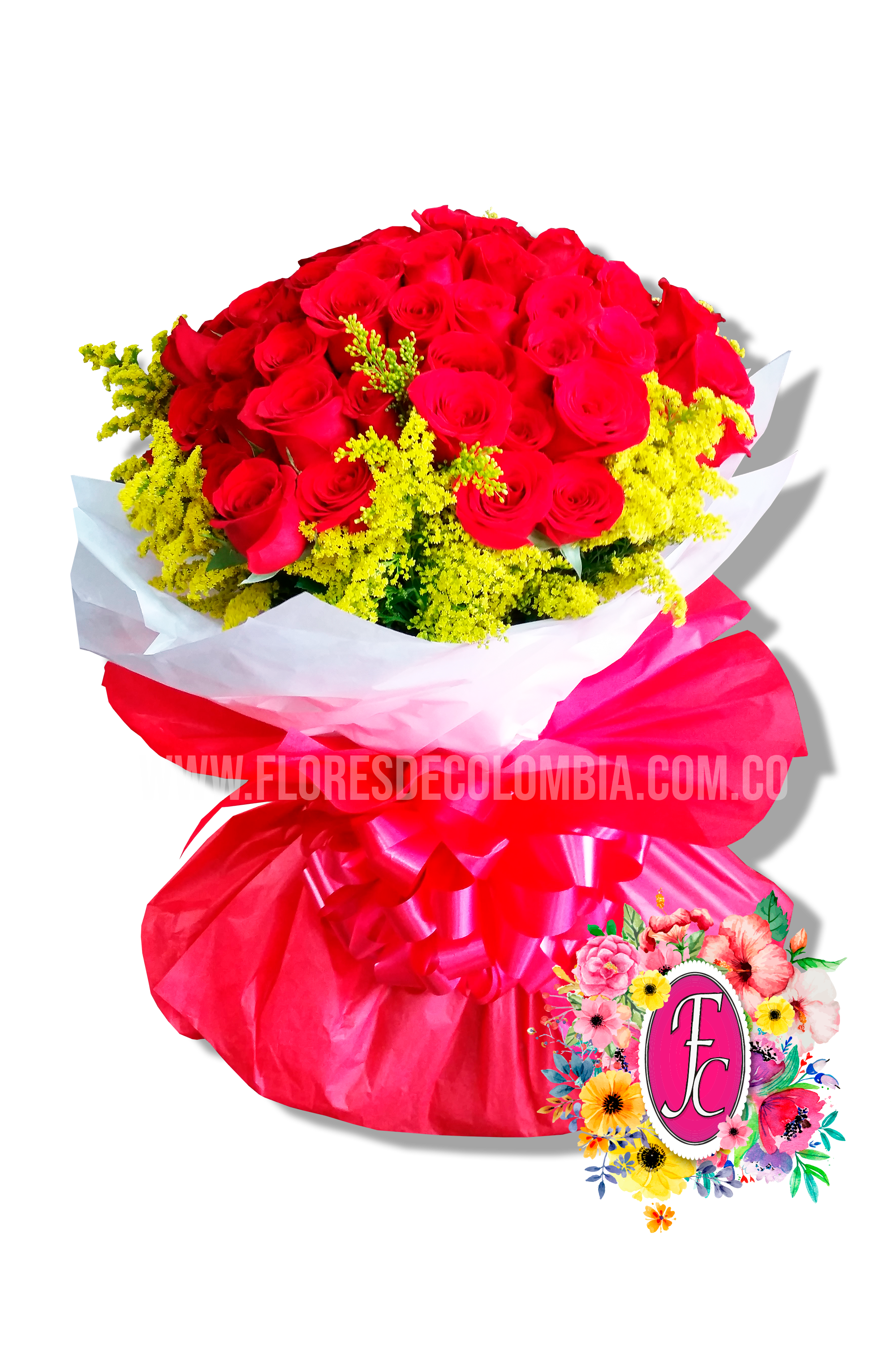 Ramillete de 36 rosas - Flores de Colombia