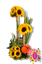 Doble topiario de girasoles - Flores de Colombia