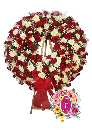 Diseño funebre en rosas rojas │ Flores de Colombia