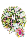 Corona con claveles, ortencias y rosas │ Flores de Colombia