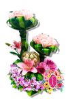 Diseño "las torres" con rosas - Flores de Colombia