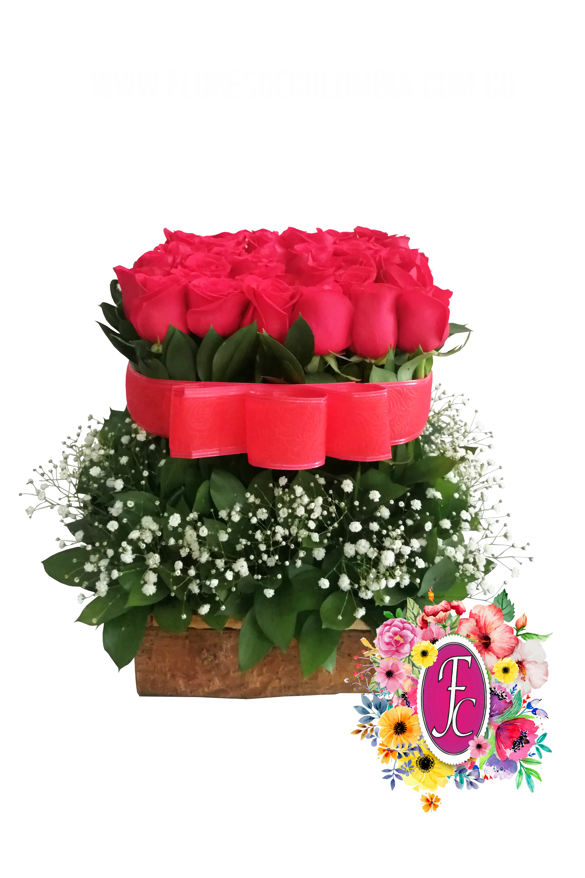Pabel mediano de rosas │ Flores de Colombia