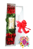 Caja de 24 rosas con chocolates Ferrero Rocher │ Flores de Colombia
