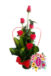 Diseño pequeño en base de vidrio │ Flores de Colombia