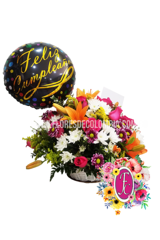 "regalo ideal" Canasta de flores │ Flores de Colombia