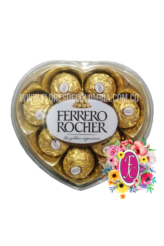 Corazon Ferrero Rocher X8 │ Flores de Colombia