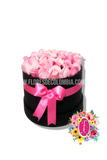 Caja redonda de rosas - Flores de Colombia