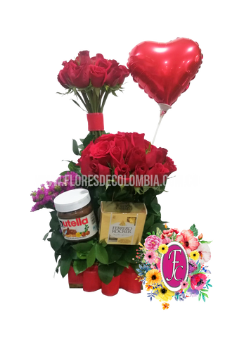 "Si nos dejan" Diseño doble topiario con chocolates │ Flores de Colombia