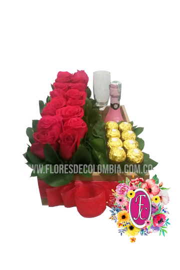 Brindis floral con chanet pequeño │ Flores de Colombia
