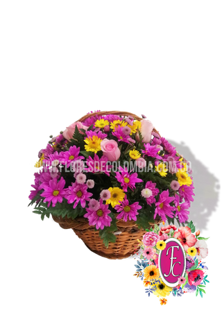 Canasta "Sunday" │ Flores de Colombia