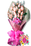 Ramillete de 18 rosas con orquideas - Flores de Colombia