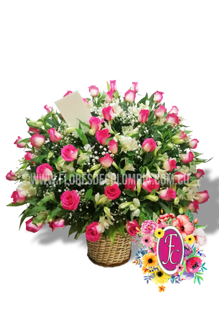 Canasta floral grande │ Flores de Colombia