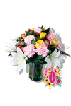 Diseño pequeño con claveles y lirios │ Flores de Colombia