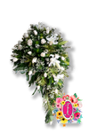 Lagrima funebre con rosas y lirios - Flores de Colombia