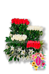 "Tarapacá" Rosas rojas y blancas - Flores de Colombia