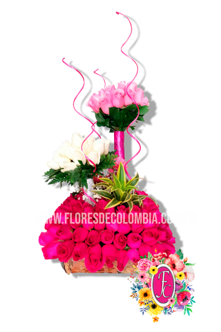 "Neira" tapizado de rosas - Flores de Colombia
