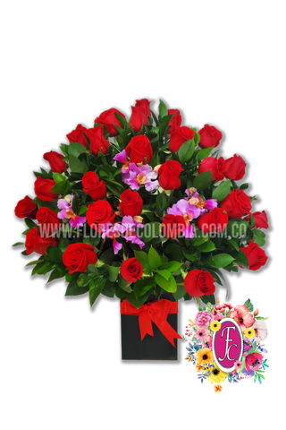 30 rosas y orquideas - Flores de Colombia