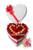 Caja Corazon con Ferrero Rocher │ Flores de Colombia