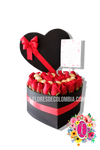 Caja Corazon con Ferrero Rocher │ Flores de Colombia