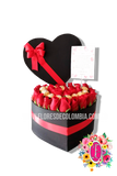 Caja Corazon con Ferrero Rocher │ Flores de Colombia