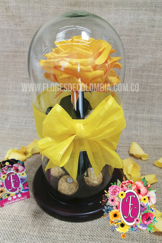 Rosa preservada amarilla │ Flores de Colombia